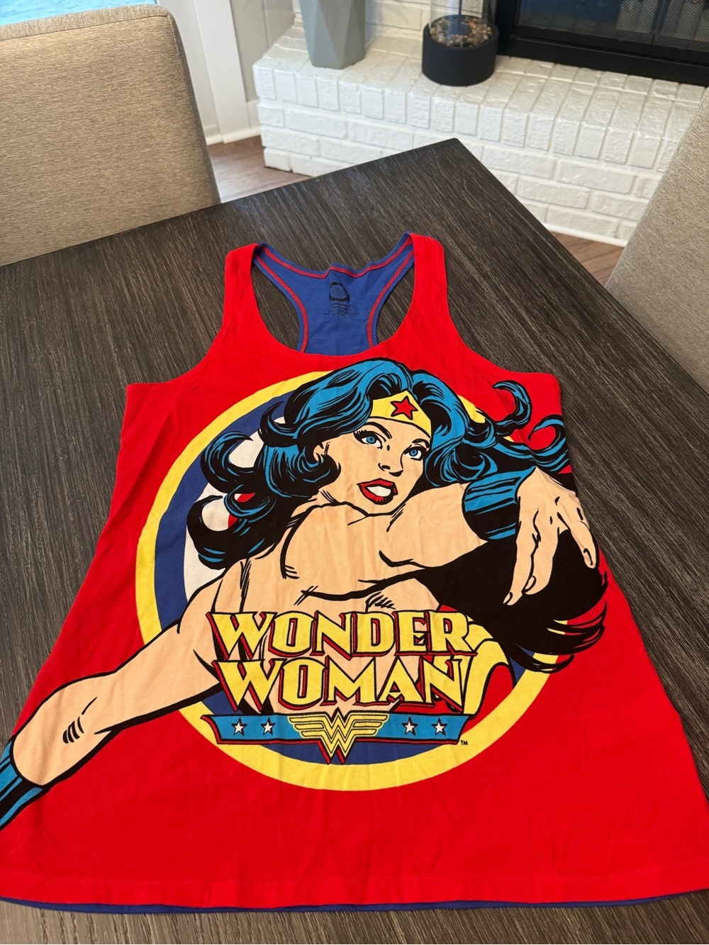 DC Comics Wonder Woman Red Graphic Racerback Tank - Picture 2 of 4